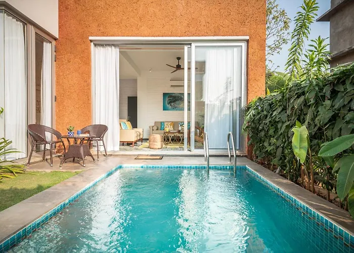 La Risa, 2 Bhk s Near Beach, Private Pool With Kitchen, Balcony, Security